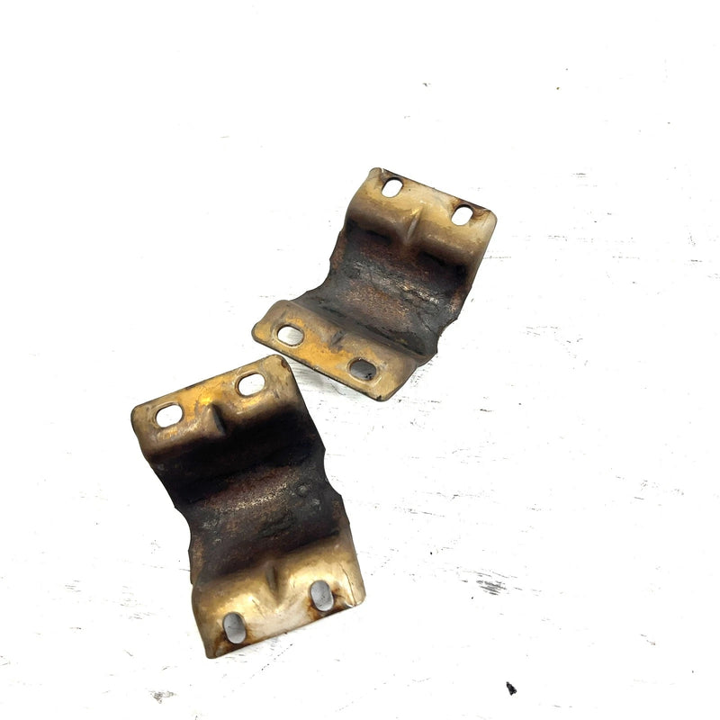 2004 John Deere Trail Buck 650 EXT OEM Exhaust Shield Clamp Pair 707600165 AJ1.1