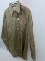 New Men’s Tem Tex Yellow Long Sleeve Pearl Snap Medium B-116