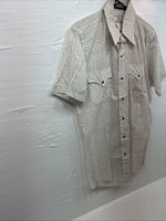 New Men’s Dickson Jenkins Multicolor Stripe Short Sleeve Pearl Snap Medium O-73