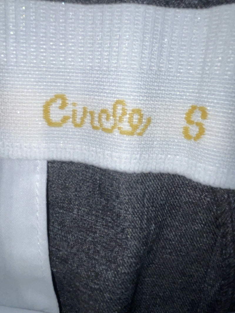 New Vintage Gray Circle S Polyester Pants #CP4776 XX-82