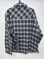 New Women’s Cumberland Black Plaid Long Sleeve Pearl Snap 3XL GG-67