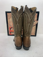 New Men’s Brown Texas Brand Cowboy Boots. 6244 9.5 9 1/2 D. 5-33