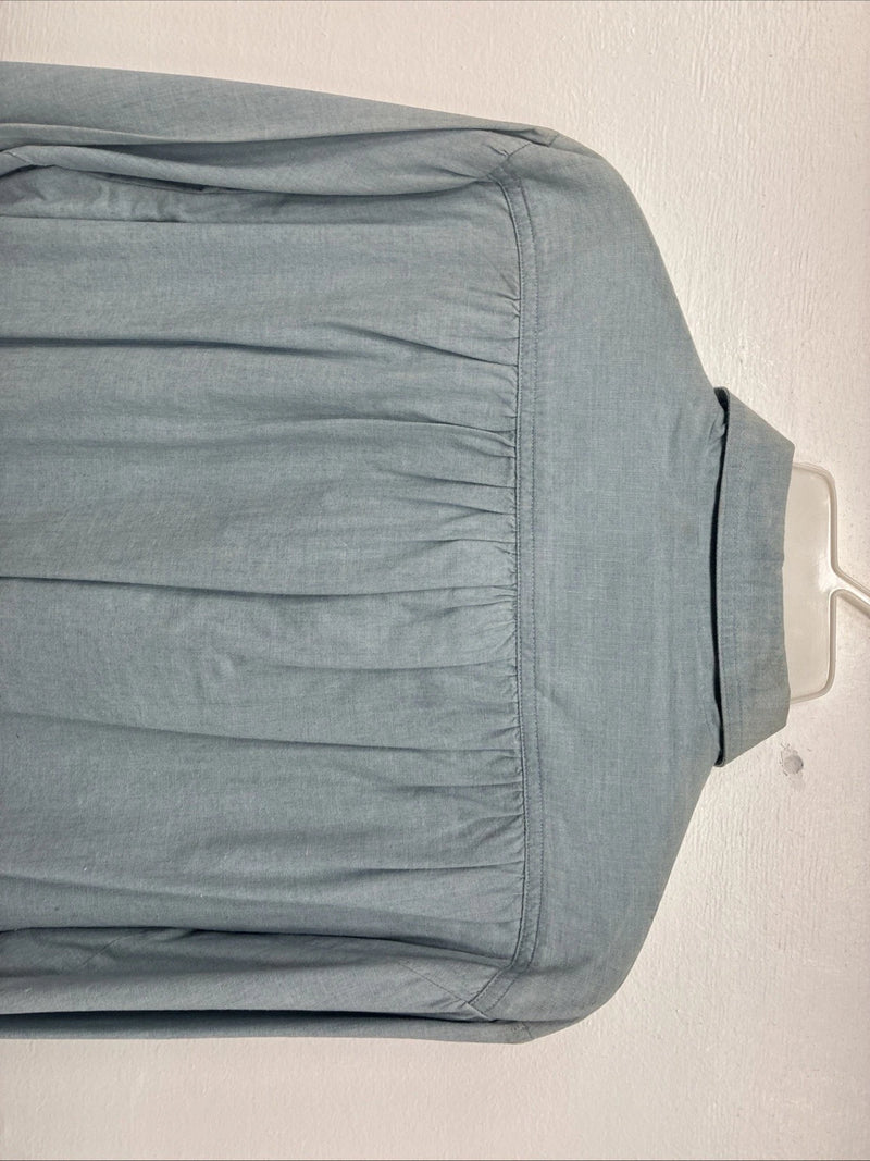 New Women’s Pointer Wear Blue Design Long Sleeve Button Up Size 10 KK-44
