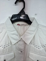 New Women’s Cumberland White Gen Long Sleeve Pearl Snap 1XL GG-88