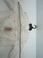New Women’s White Cumberland Outfitters Long Sleeve Button Up Shirt M 3B-39