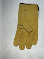 New Tough 1 Yellow Soft Cowhide Rodeo Bronc Glove Large #58-5900 FF-1