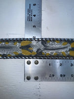 New Gray Genuine Leather Kentucky Weaved And Tooled 30” Belt #82004 JJ-127