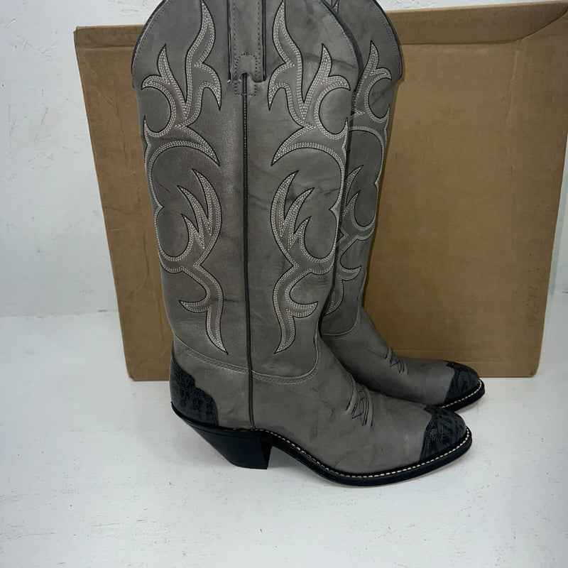 New Women’s Gray Texas Brand Cowboy Boots. 4902 5.5 5 1/2 M. 20-33