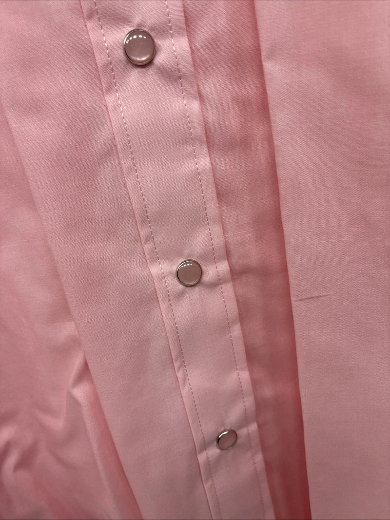 New Women’s White Horse Pink Gem Long Sleeve Pearl Snap Medium LL-60