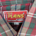 New Men’s ELY Plains Red Plaid Long Sleeve Pearl Snap 15 X 34 Medium AA-79 