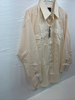 New Men’s Panhandle Slim Light Orange Long Sleeve Pearl Snap 17 Large M-67
