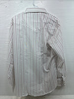 New Men’s Mesquite White Stripe Long Sleeve Pearl Snap 16 Large CC-62