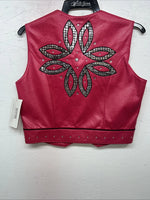 New Women’s 1849 Authentic Ranchwear Pink Western Show Vest Small H-601