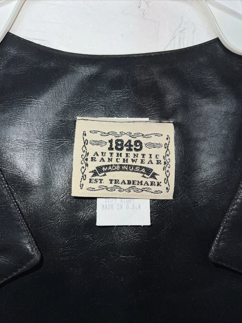 New Women’s 1849 Authentic Ranchwear Black Western Show Vest XL WW-67