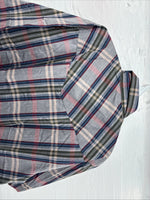 New Men’s ELY Cattleman Multicolor Plaid Short Sleeve Pearl Snap 16.5 Large Q-30