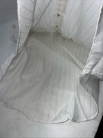 New Men’s HbarC Ranchwear White Gold Long Sleeve Pearl Snap Shirt 17x34 XL P-80