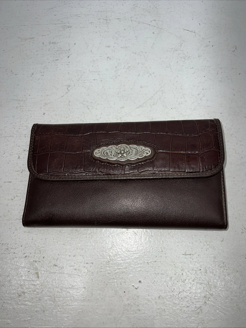 New M&F Brown Leather Women’s Wallet #0638802 P-506