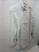New Classix White Long Sleeve Button Up English Shirt 14-14.5 Small X-93