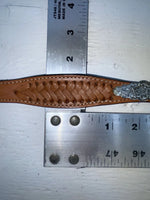 New Brown Genuine Leather Double S Weaved 28” Belt #3219248 NN-11