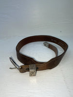 New Brown Genuine Leather Tooled 28” Belt #5020 NN-27