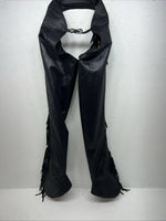 New Black 1849 Authentic Ranchwear Show Chaps Adjustable Waist 30” N-47
