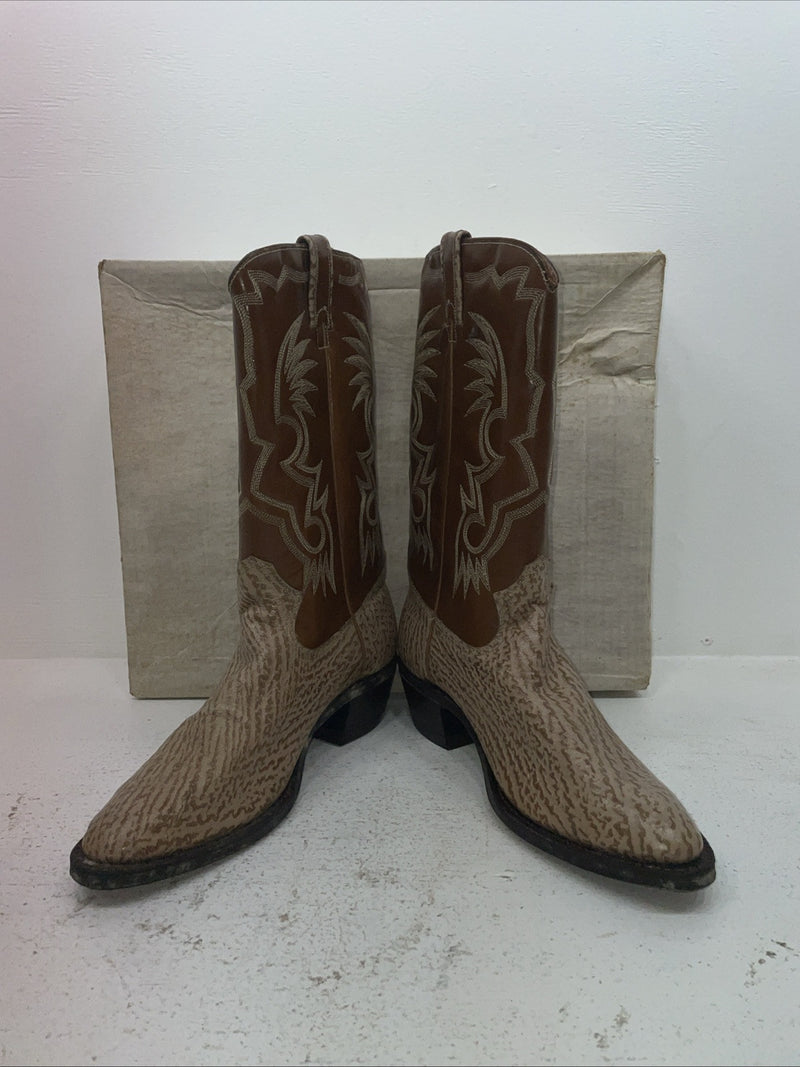 New Men’s Brown Texas Brand Cowboy Boots. M 64 10.5 10 1/2 D. 7-86