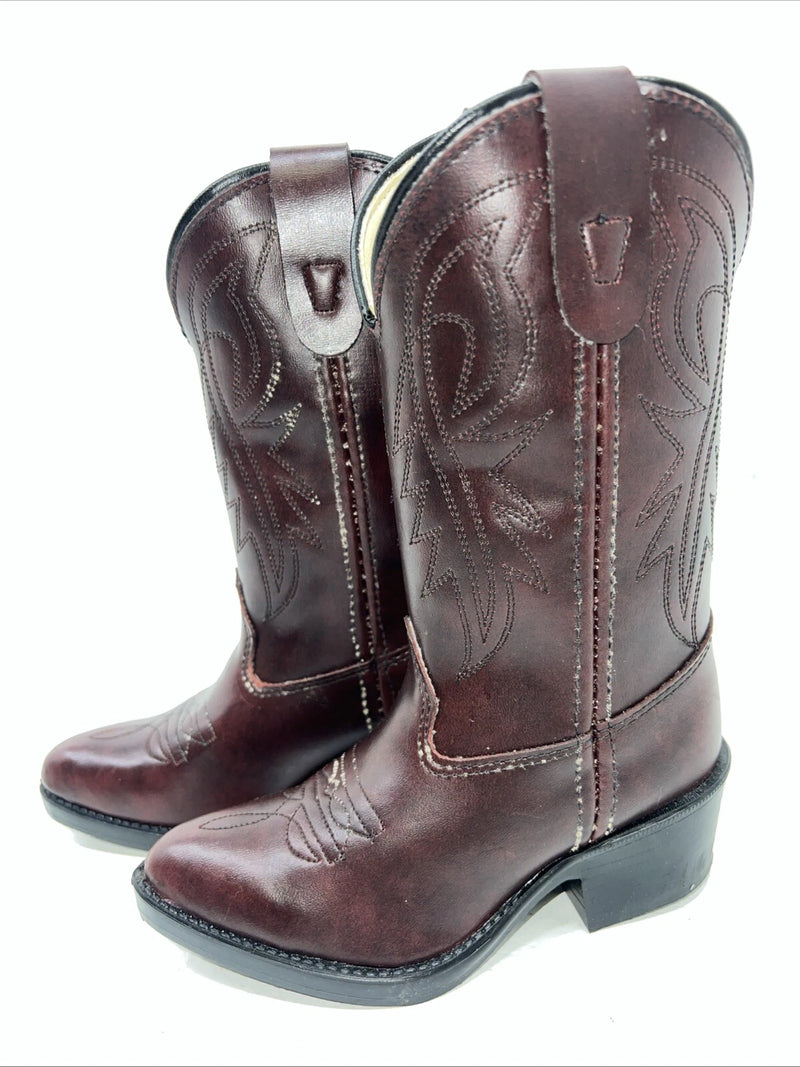 New Children’s Brown Texas Cowboy Boots. 9 D 24-40