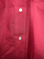 New Men’s Karman Western Wear Red Long Sleeve Pearl Snap 15 X 33 Medium A-187