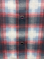 New Kids Panhandle Slim Red Blue Plaid Long Sleeve Pearl Snap Size 10 CC-93