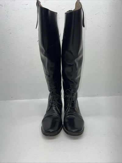Used Women’s Black Imperial English Riding Boots. 7946 6. 12-3