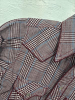 New Kids Champion Western Red Plaid Long Sleeve Pearl Snap Size 6 DD-50