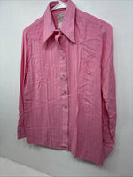 New Women’s Rockmount Pink Long Sleeve Pearl Snap Size 34 LL-90