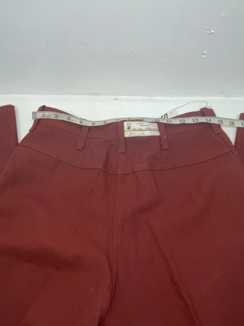 New Vintage Red Dickson Jenkins Polyester Pants #5512 OO-59