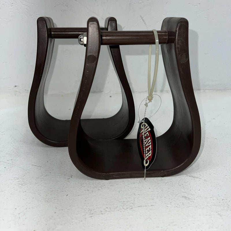 New Weaver Brown Plastic Deep Roper 3” Stirrups #30-1138 FF-5
