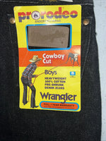 New Boys Black Pro Rodeo Cowboy Cut Denim Jeans. 11/25 1/2 B-30