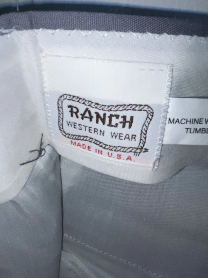 New Vintage Gray Ranch Polyester Pants #P1023 SS-10