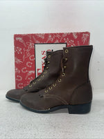 New Youth Brown Lace Up Texas Brand Cowboy Boots. B 1361 5.5 5 1/2 D. 2-131