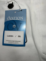 New Women’s White Ovation English Riding Breeches. 462125 32 L D-100