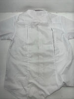 New Men’s White Cambrai Short Sleeve English Riding Shirt. Small G-37