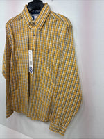 New Teens Wrangler Yellow Plaid Long Sleeve Button Up XL DD-65