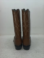 New Youth Brown Texas Brand Cowboy Boots. 2944 3.5 3 1/2 D. 22-62