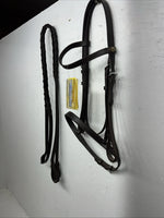 New Silver Fox Brown Cob Snaffle Bridle #20-1135-7-0 BB-16