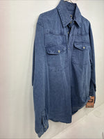 New Women’s Outback Tough Blue Jena Long Sleeve Button Up Small MM-68