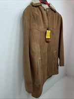 New Women’s SIMCO Brown Leather Wool Jacket 10 #6295 HH-601