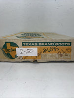 New Men’s Tan Texas Brand Cowboy Boots. 6085 8.5 8 1/2 D. 2-50