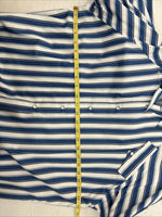 New Women’s H Bar C Blue Stripe Long Sleeve Pearl Snap Size 40 DD-20