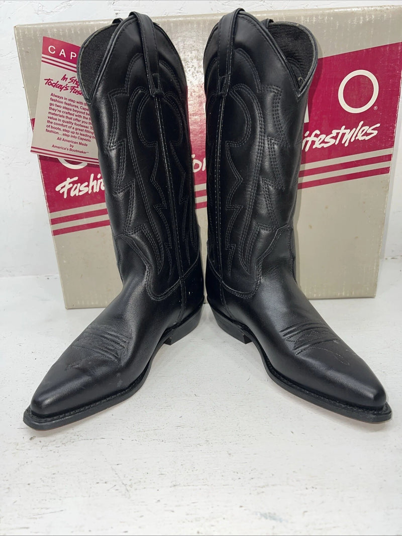 New Women’s Black Capezio Cowboy Boots. L550 6 M. 20-139