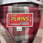 New Men’s ELY Plains Red Plaid Long Sleeve Pearl Snap 16.5 X 34 Large CC-71