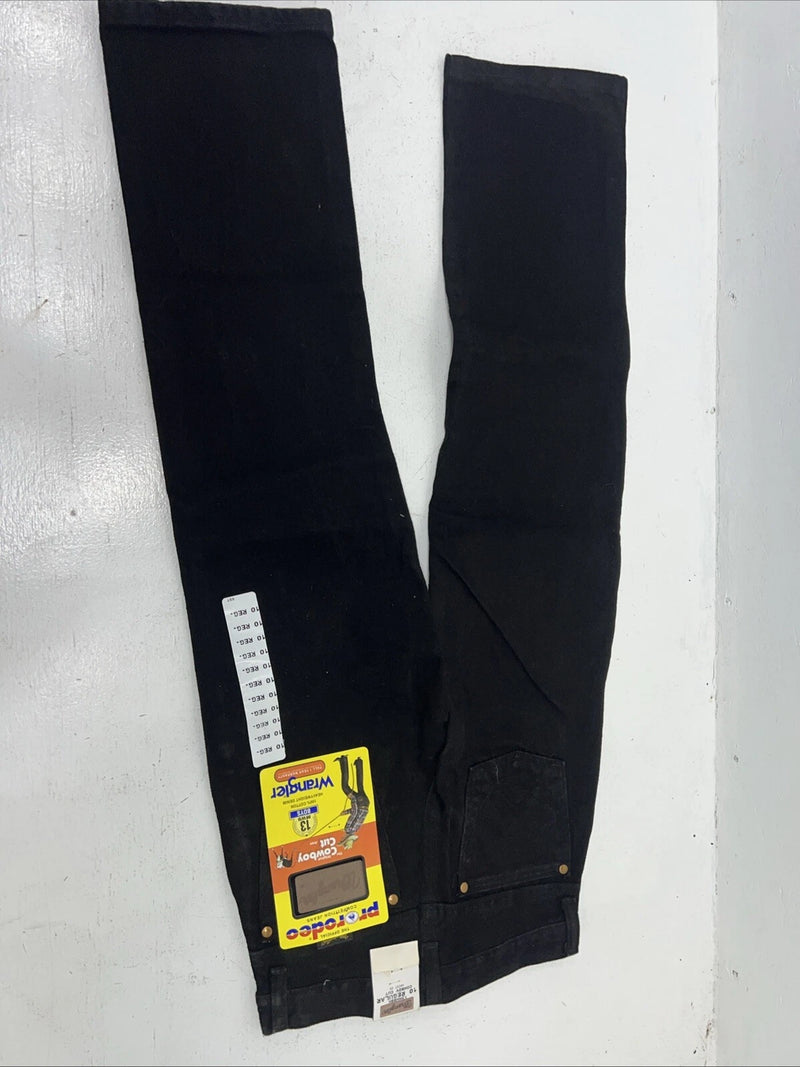 New Boys Black Wrangler Pro Rodeo Cowboy Cut Denim Jeans. 10/25 Regular B-22
