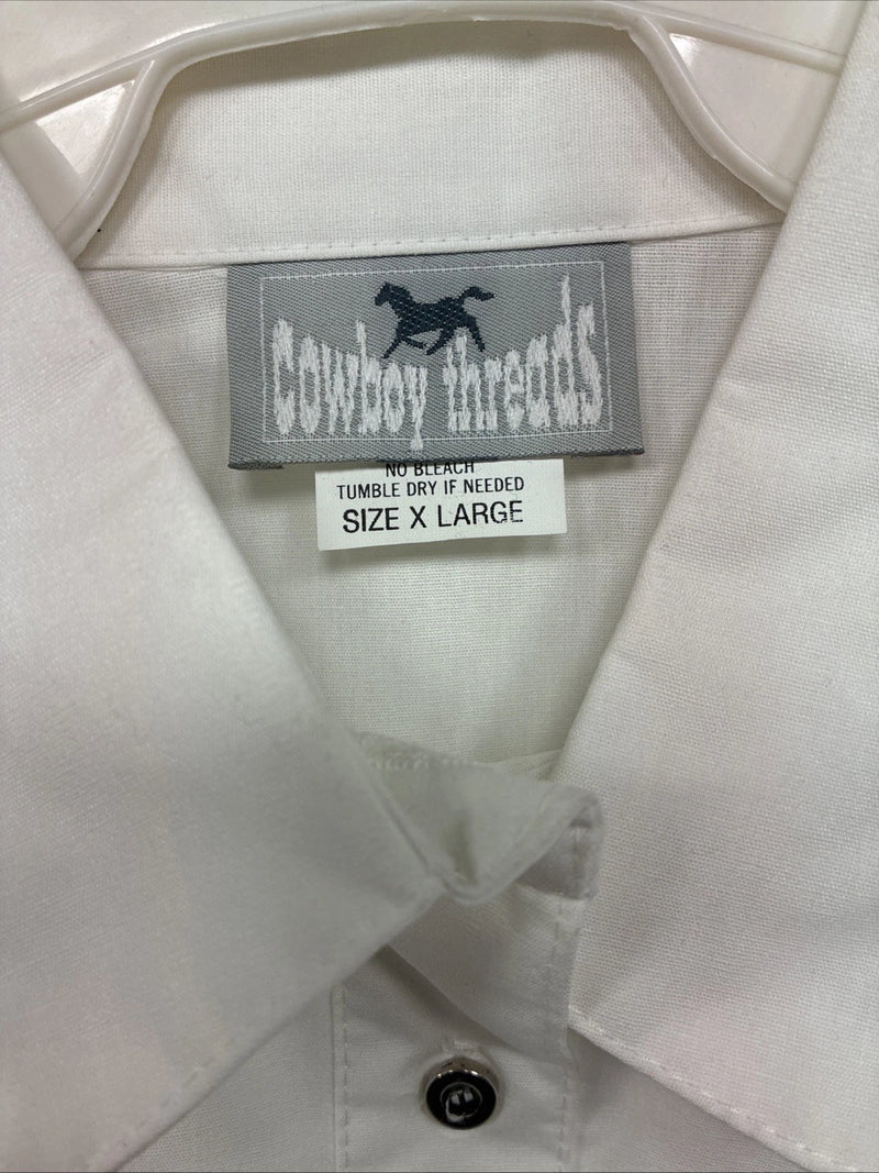 New Women’s Cowboy Threads White Long Sleeve Button Up Size XL YY-15